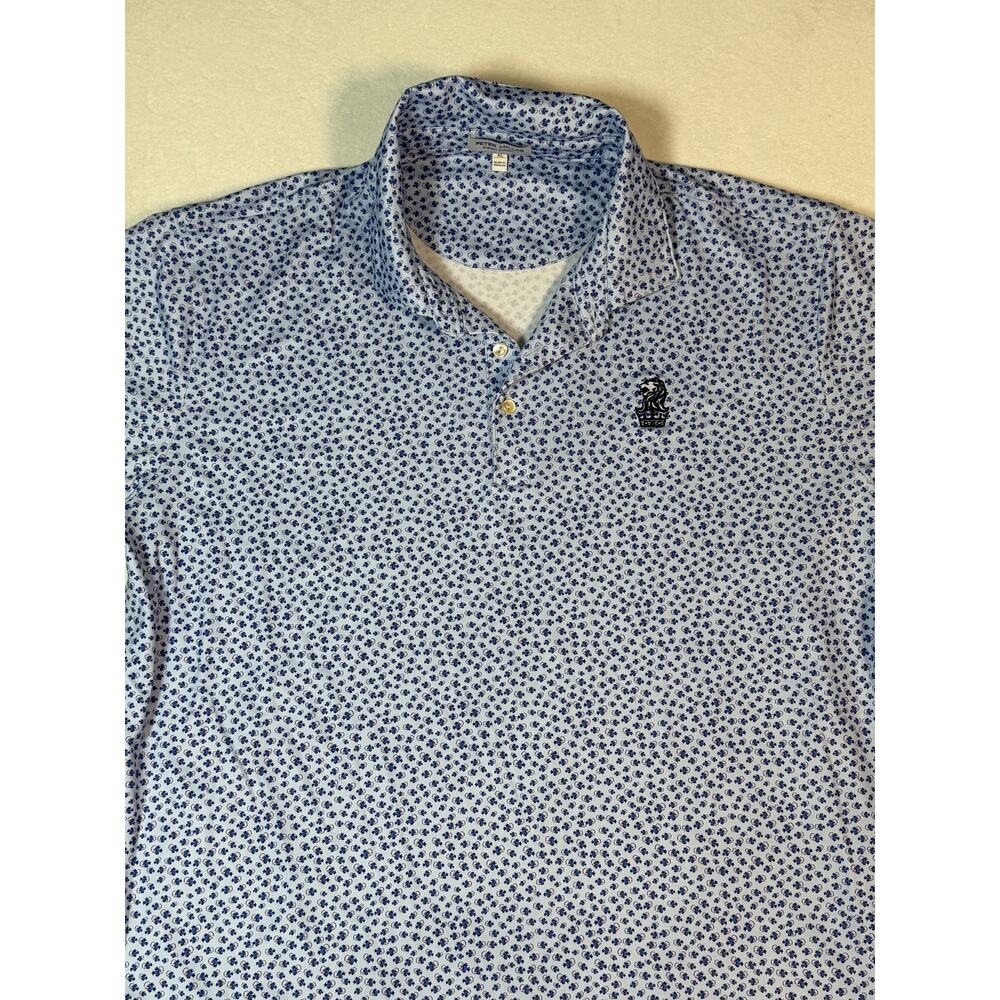 Peter Millar Ritz Carlton Angry Anglers Fish Performance Polo Golf Shirt XL